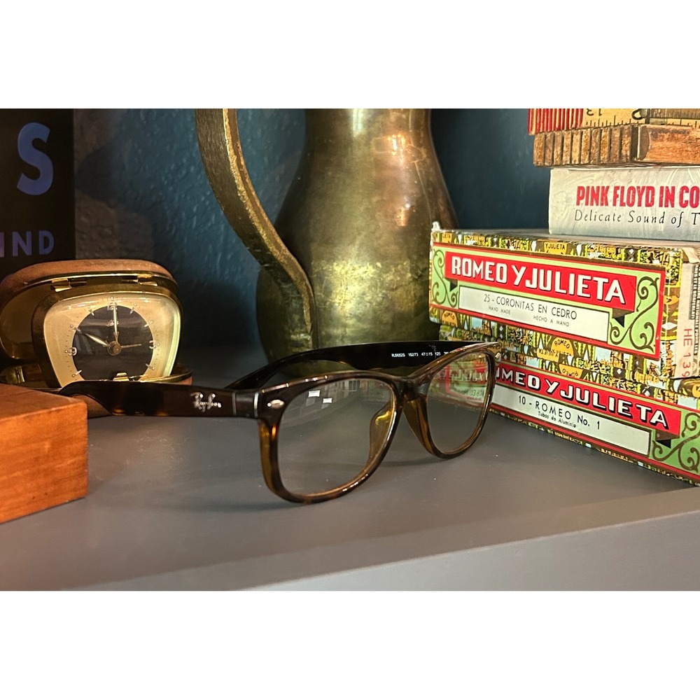 Ray-Ban Junior RJ9052S 152/73 Dark Havana Tortoise Wayfarer Glasses Kids Teens